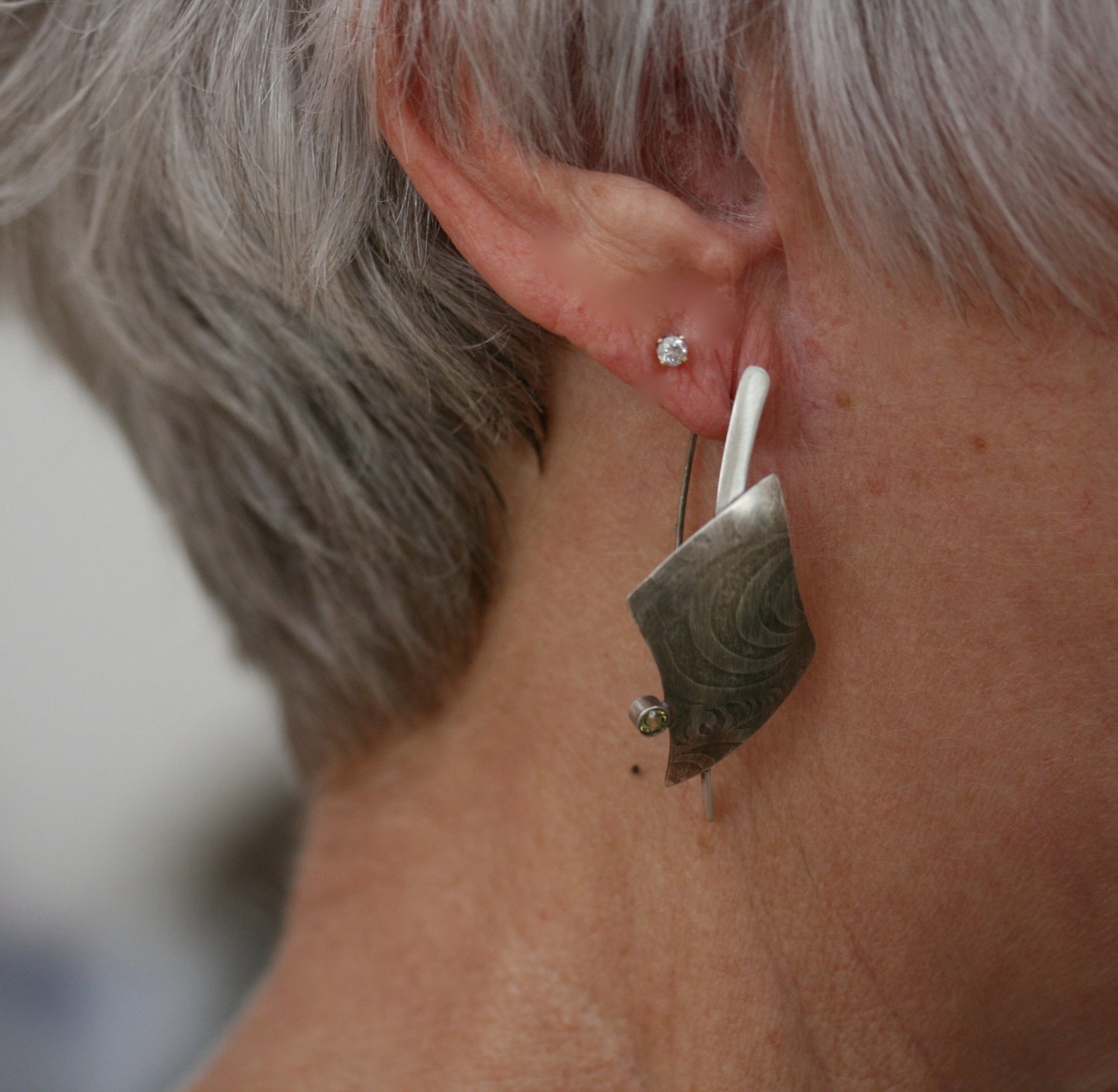 Diamond Shaped Dangle Earrings