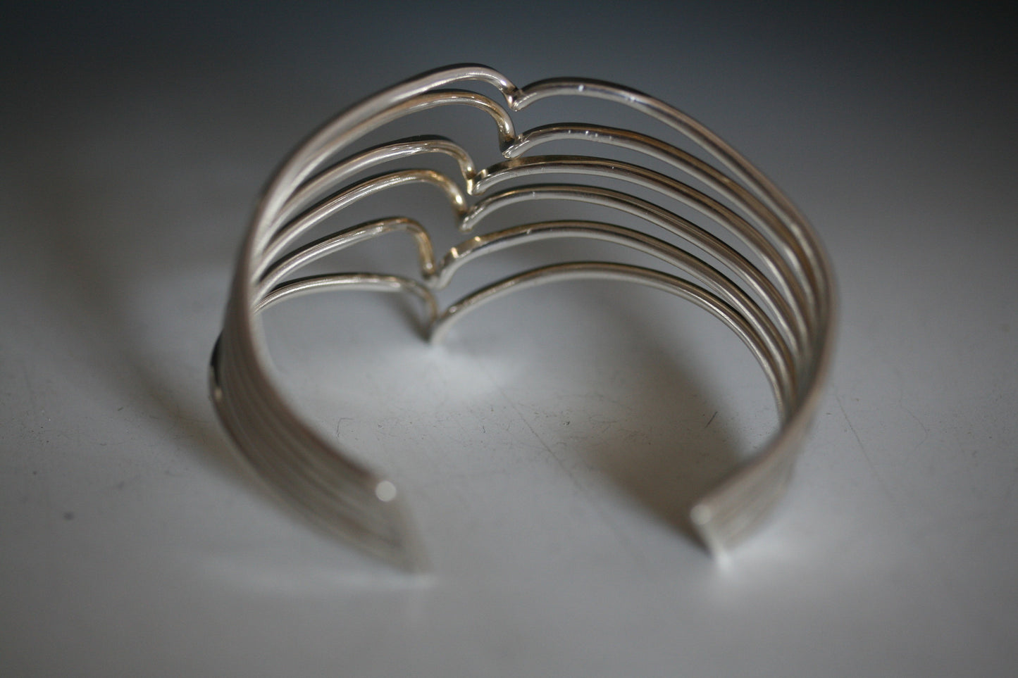 6-Sterling Silver Forged Wire Cuff Bracelet