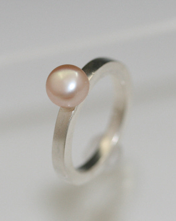 Sterling Silver Ring Pearl